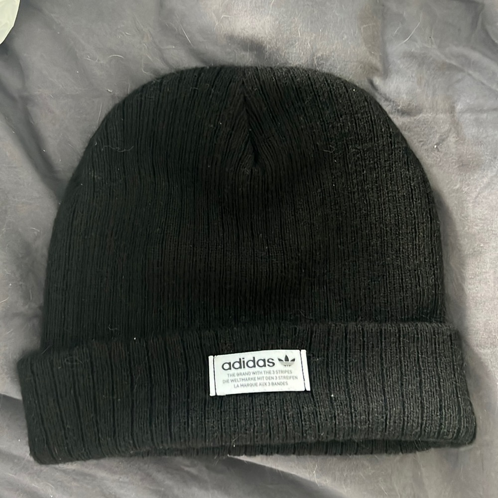 Black adidas beanie